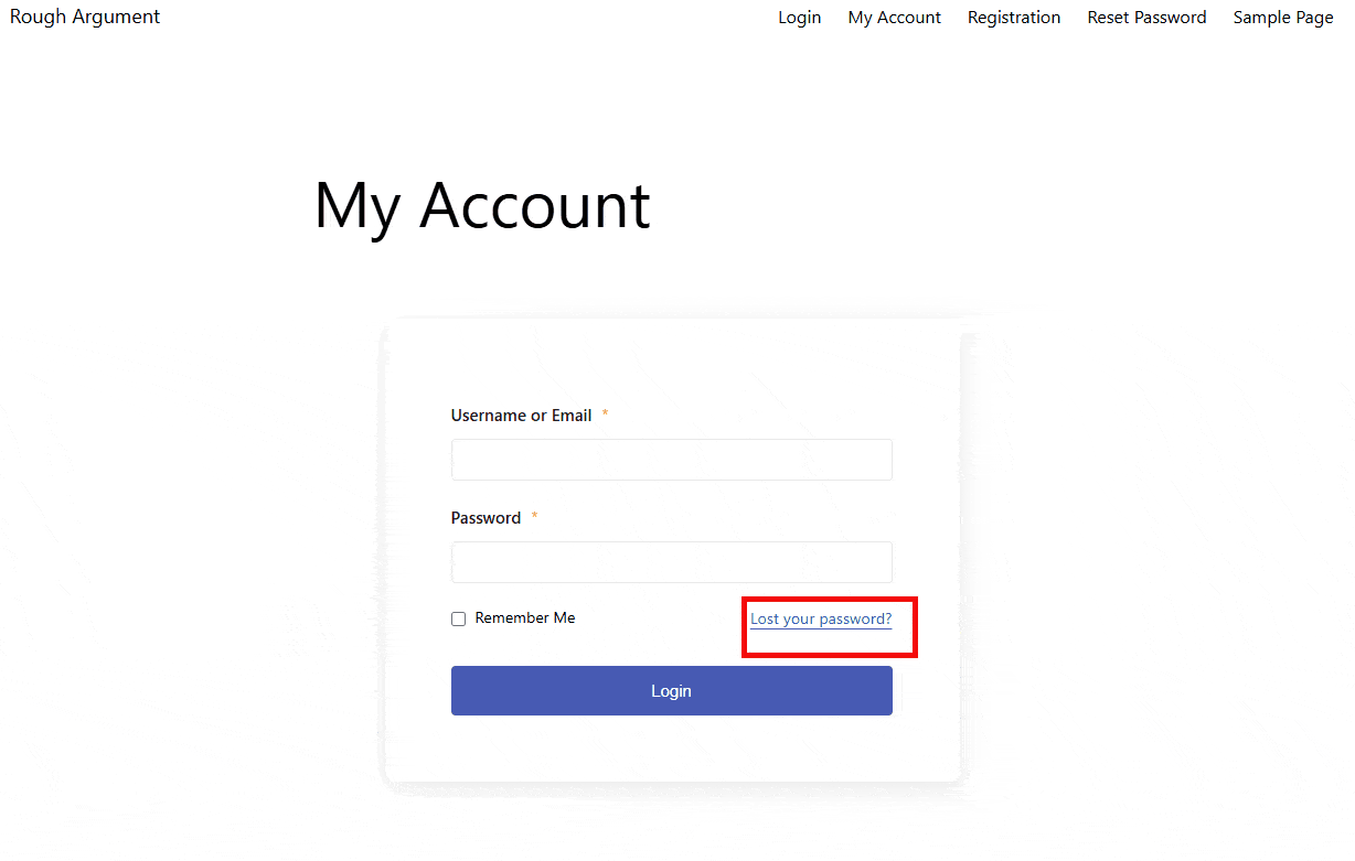Reset Password