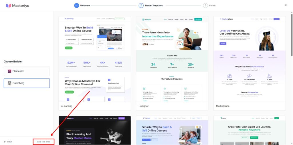 skip-setup-wizard-starter-templates